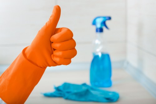 Specialist upholstery cleaning equipment used on a chair